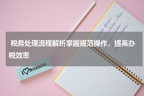  税务处理流程解析掌握规范操作，提高办税效率