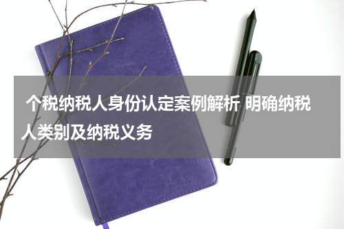  个税纳税人身份认定案例解析 明确纳税人类别及纳税义务