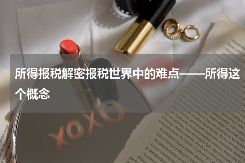 所得报税解密报税世界中的难点——所得这个概念